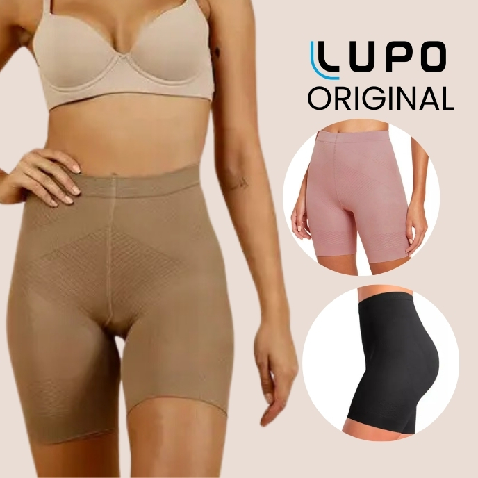 Cinta Short Modelador Lupo Feminina AF Up-Line Levanta Bumbum Comprime a Barriga Presente ...