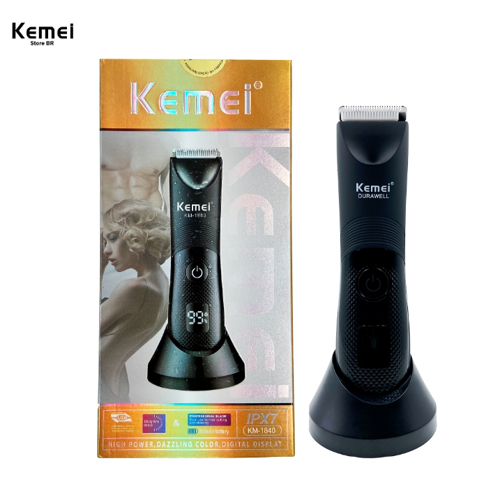 Kemei - 1840 Máquina de Corte Para Cabelo Lâminas de Ceramica Display Led Bivolt - Beauty