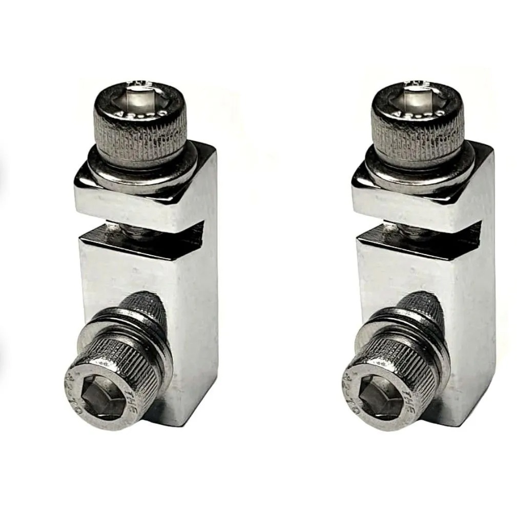 Suporte para placa tijolinho cromado c/ parafuso inox p dianteira do fusca 71 em diante