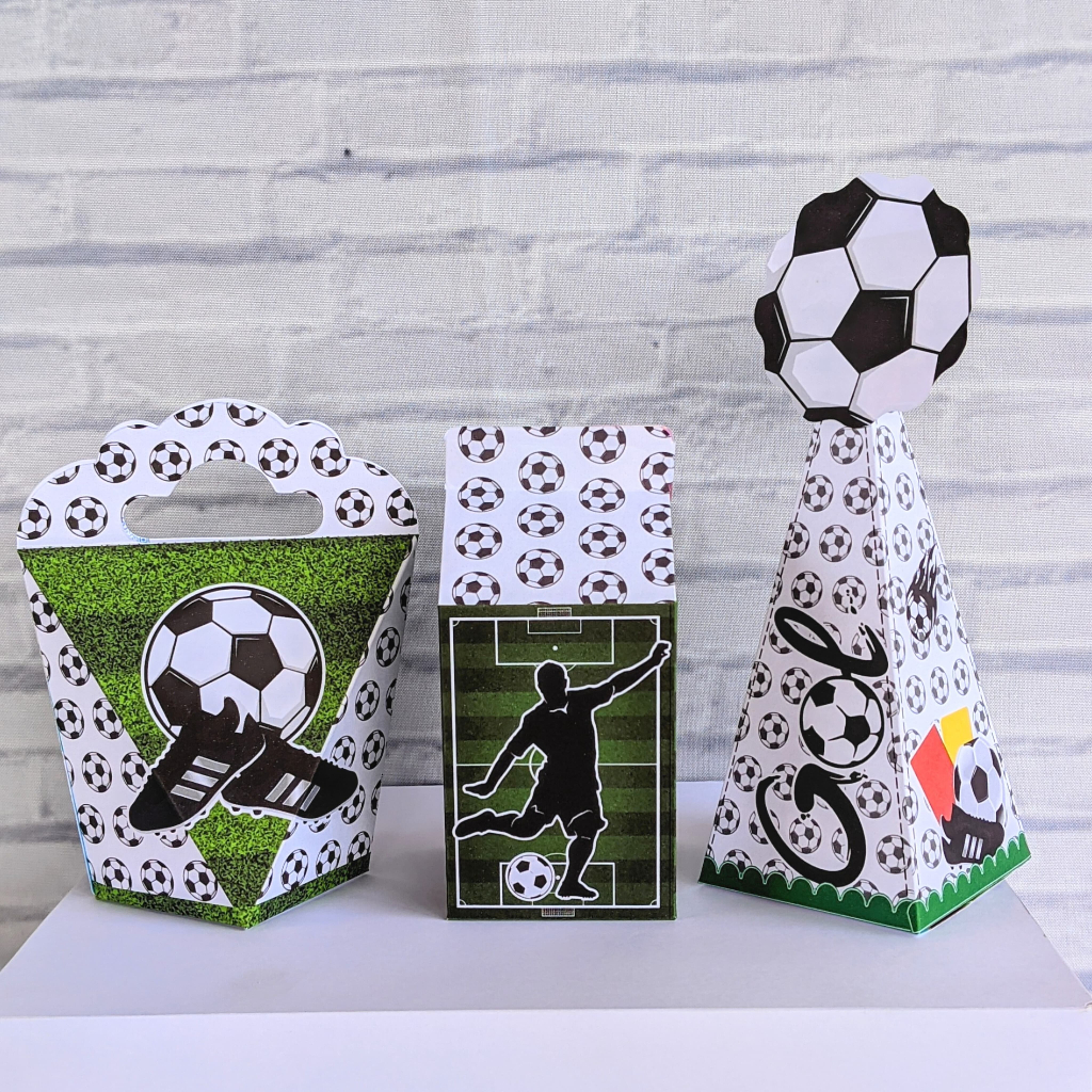 Kit Caixinhas  Personalizadas - Futebol | Lembrancinhas | Festa infantil | Aniversário | Futebol | Campo