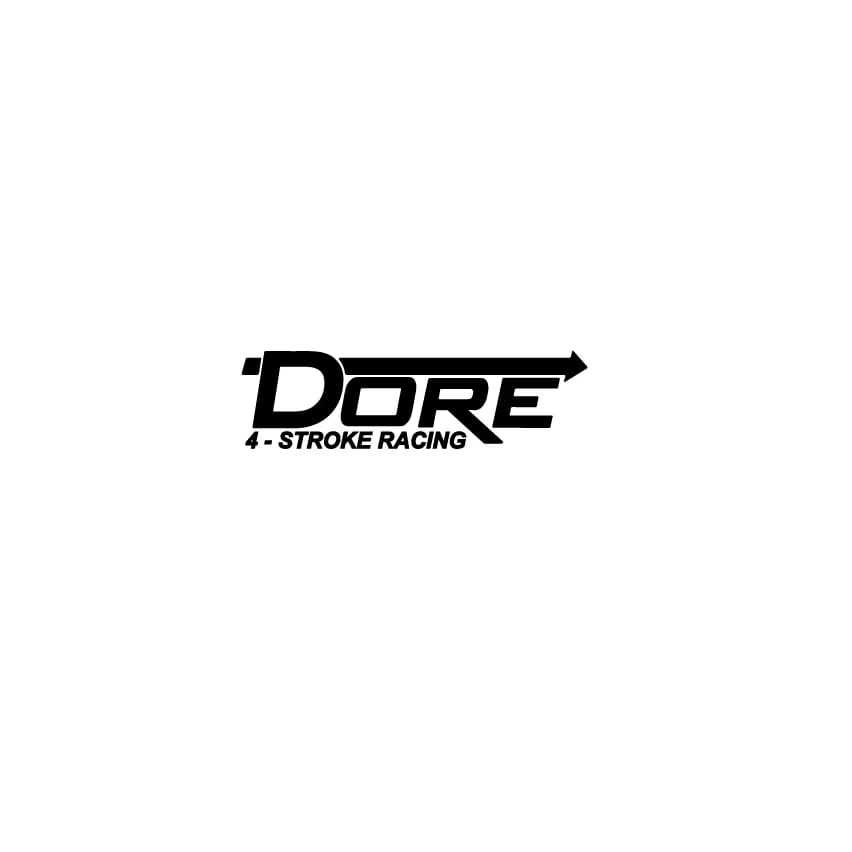 ADESIVO DORE 4- STROKE RACING 2,5 X 8 CM MOTO capacete,escapamento