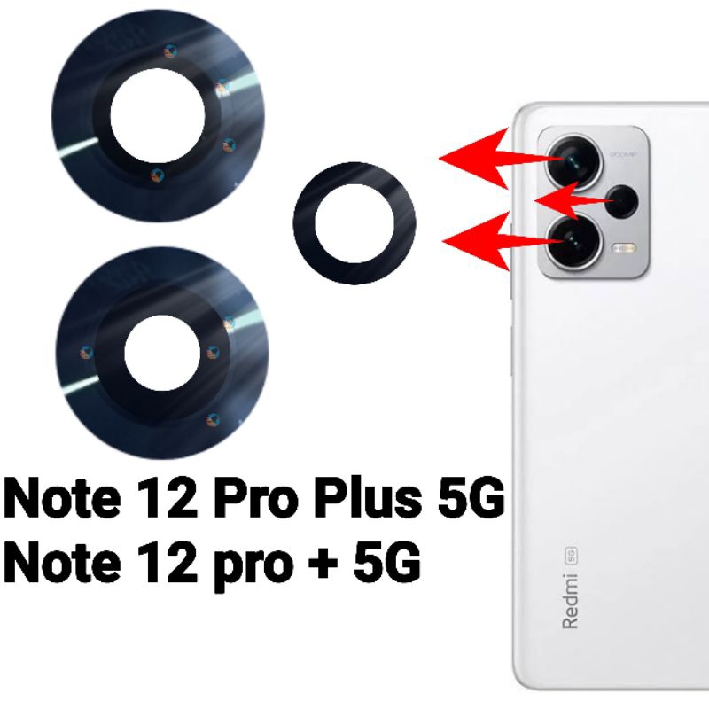 Lente Da Câmera Para Xiaomi Redmi Note 12 Pro Plus + 5G Vidro Traseiro Vidrinho da Câmera