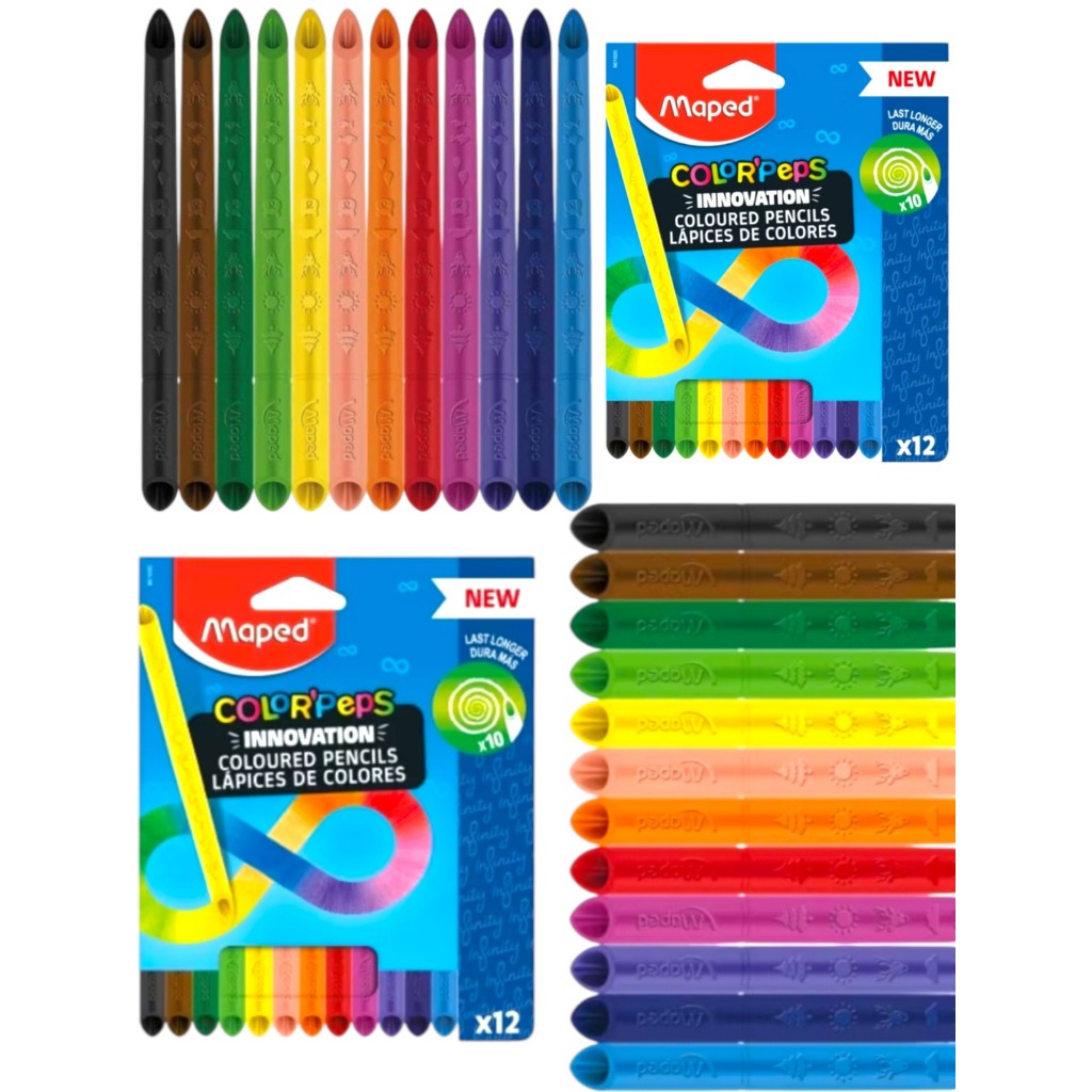 Lápis De Cor Infinito 24 Cores Color Peps Infinity Maped Não Aponta Escolar Lembrancinha Colorido em Oferta na Shopee