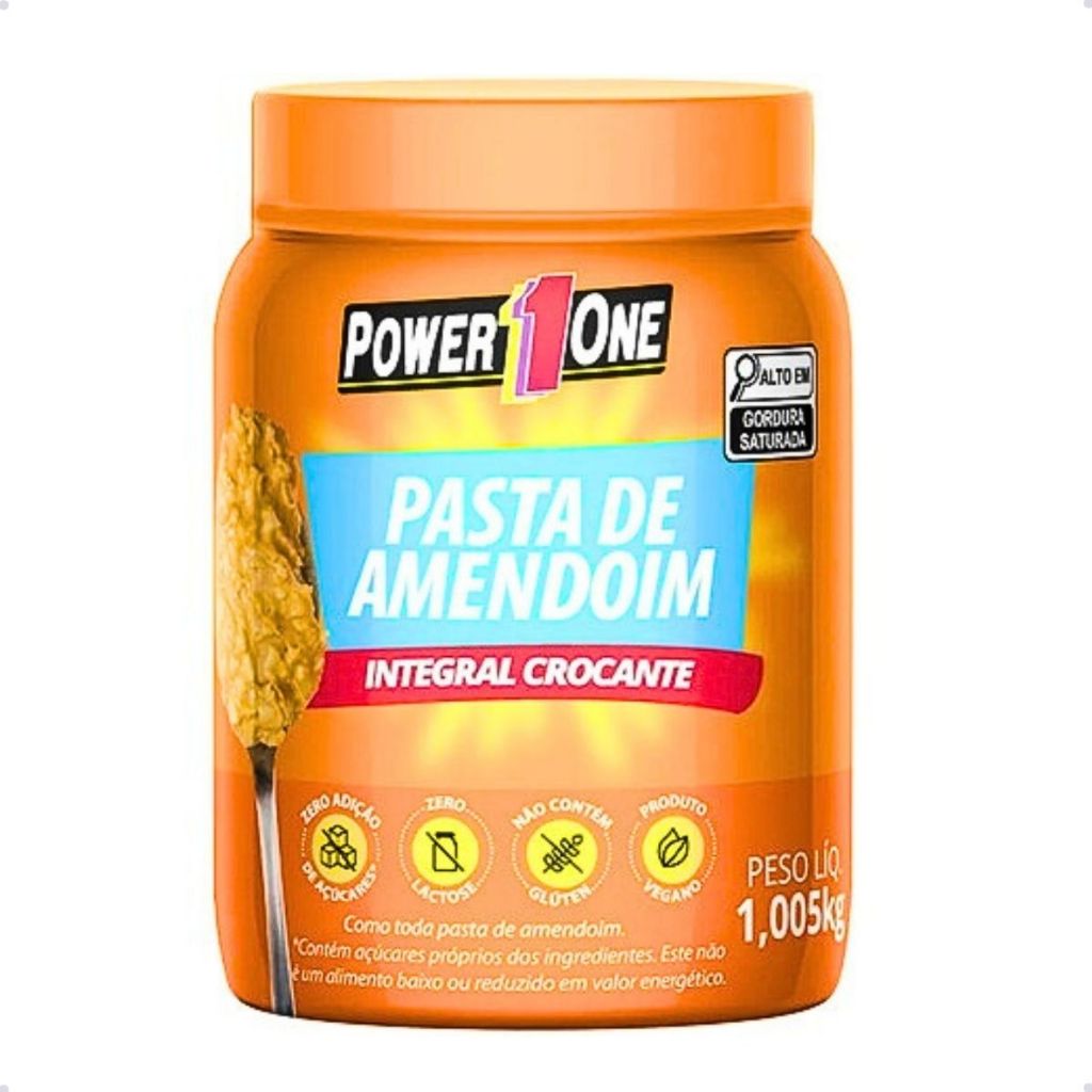 Pasta de Amendoim Crocante 1kg - Power One