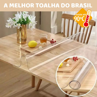 Toalha de Mesa de Plástico Térmica Cristal Transparente Para 4 6 8 10 Lugares Decoração Cozinha em Oferta na Shopee