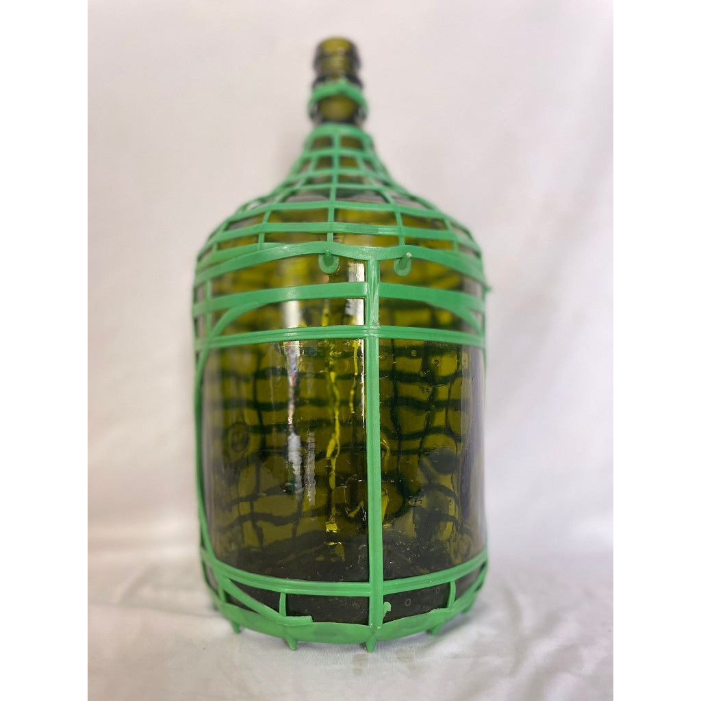 Garrafão de Vidro Verde 4,5 litros com rolha - 1 Unidade