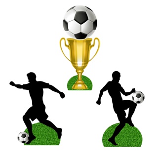 Kit 3 Totens Display MDF Adesivado Futebol Bola 25cm em Oferta na Shopee