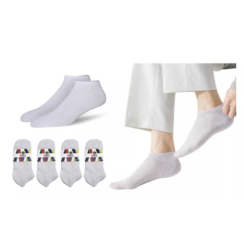 Kit 12 Pares Meia Unissex Cano Curto Soquete Cores Neutras em Oferta na Shopee