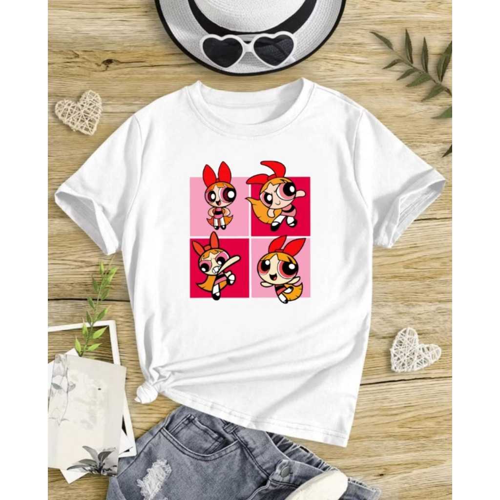 Camiseta Básica T-Shirt Estampada Blusa Feminina Meninas Super Poderosas 100% Algodão