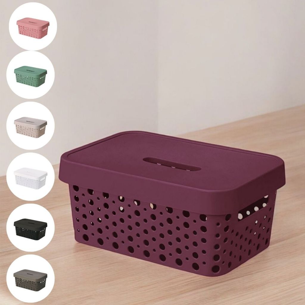 Caixa Organizadora 4,5l Com Tampa Marrom - Cesto Organizador - 513 - Usual Utilidades