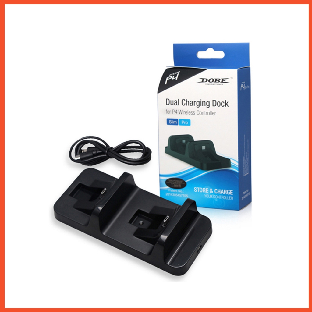 Base Dock Duplo Suporte Carregador Compatível com Controle Manete Playstation Ps4 Slim Pro