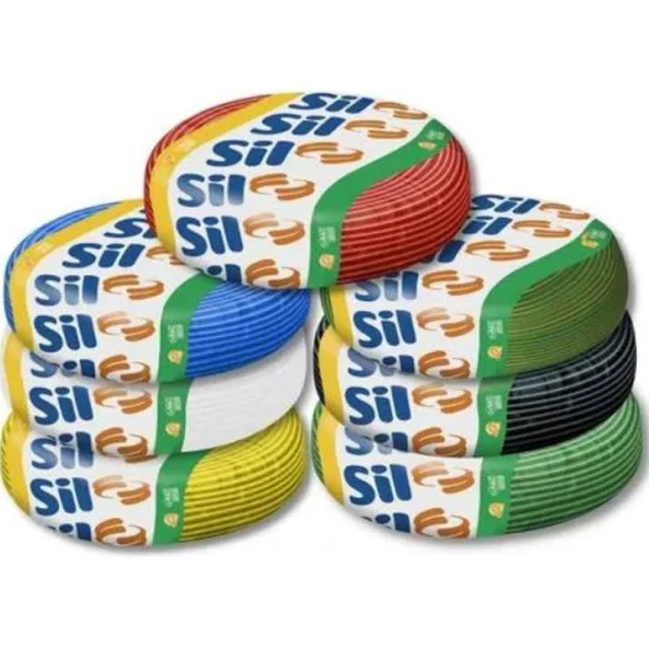 Rolo de Fio Cabinho Flexível 100m 1.50mm / 2.50mm Sil ou Cobrecom