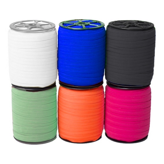 Kit 2 Rolos Viés Dobravel Largura 16mm Para Lingerie Vies De Microfibra Sanduiche Com 100 Metros.