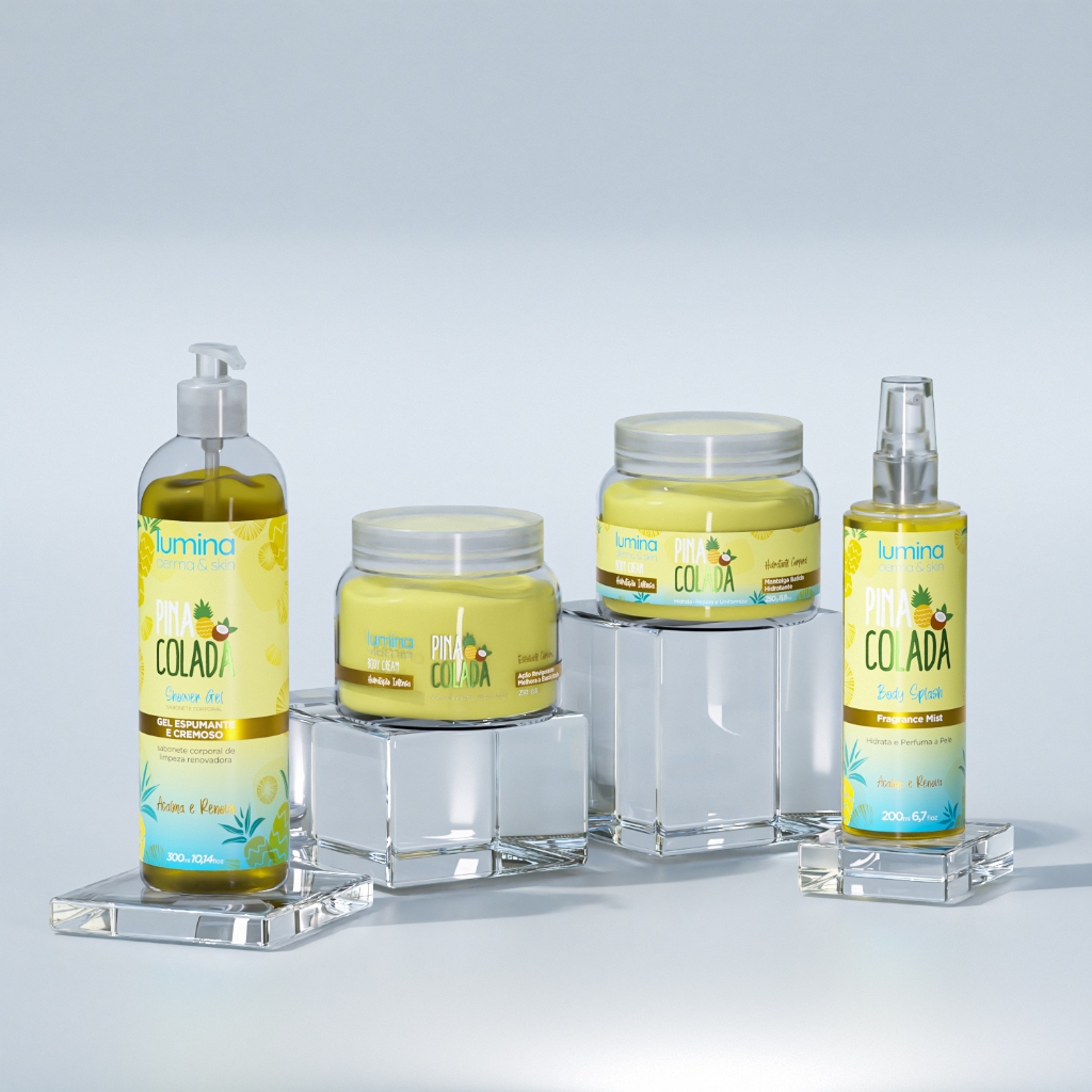 Kit Corporal, Pina Colada - Hidratação Intensa (Hidratante + Body Splash + Esfoliante + Sabonete)