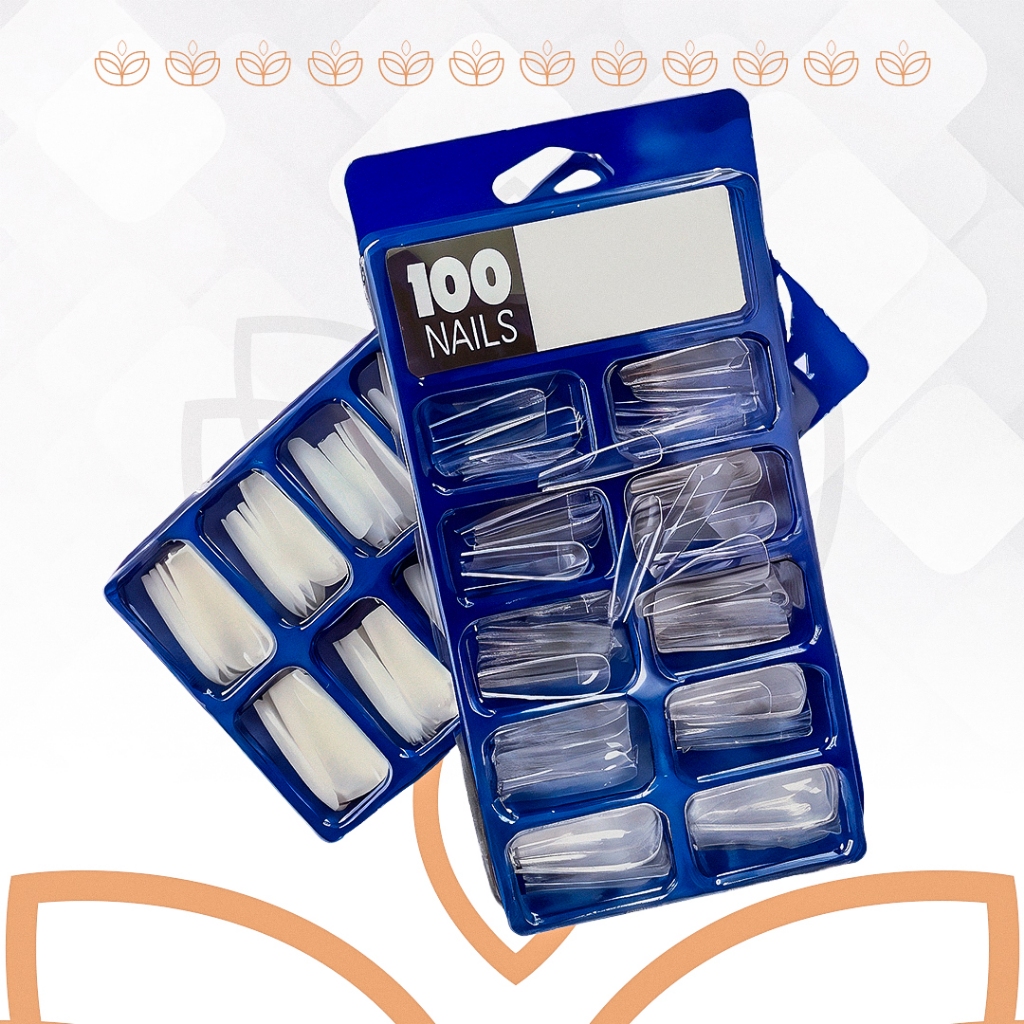 2 CAIXA TOTAL 200 Unhas postiça Bailarina (natural/transparente) Acrigel Gel Unha Alongamento em Oferta na Shopee