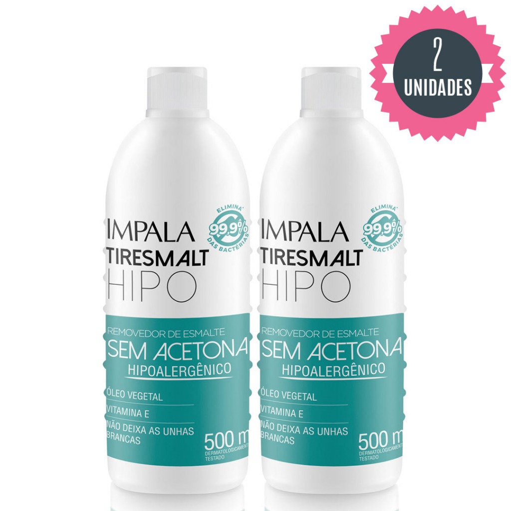 Removedor de Esmalte Sem Acetona Tiresmalt Hipo Impala 500ml em Oferta na Shopee