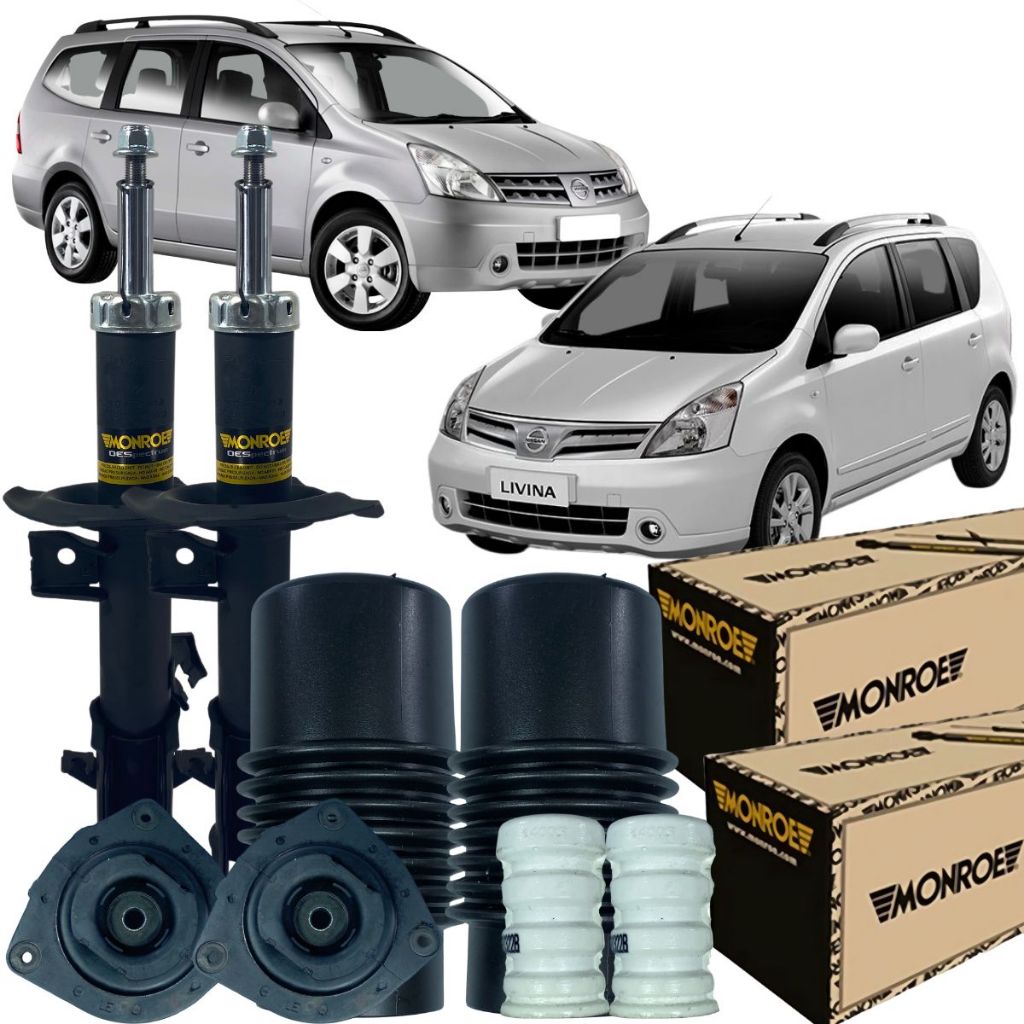 Kit Amortecedor Dianteiro Batente Coxim Livina 2009 Á 2015 em Oferta na Shopee