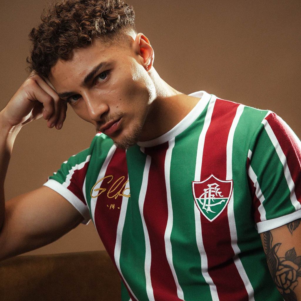 Camisa Fluminense Retrô Cano Masculina - Sports & Outdoors