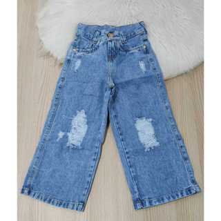 Calça Jeans Wide leg Feminina Infantil