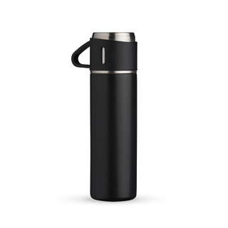 Garrafa Térmica Inox 450ml C/Tampa Caneca Base Antiderrapante Academia Fitness