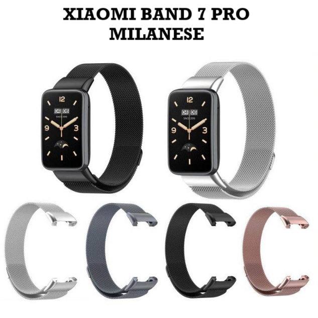 Pulseira de Metal Milanese Para Xiaomi Band 7 Pro