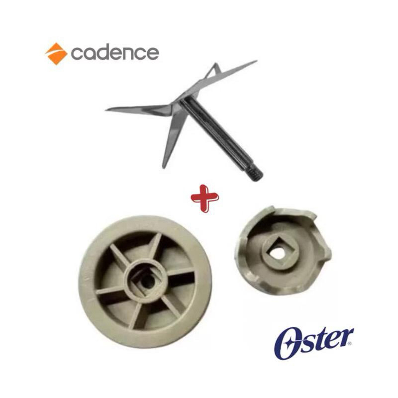 Kit Lâmina Aço + Arrastes Copo e Motor Oster Oliq e Cadence Robust Original