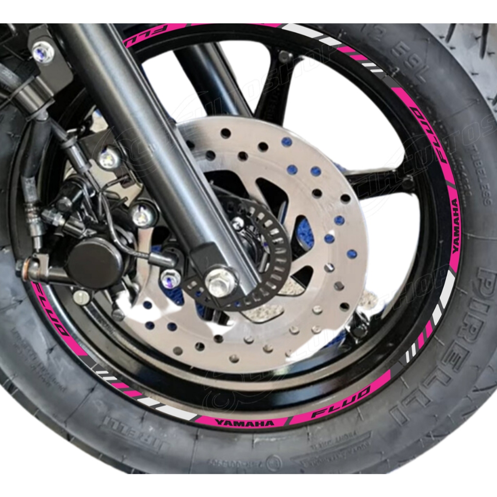 Friso Adesivo Refletivo Roda M14 Moto Yamaha Fluo Yamaha Fluo
