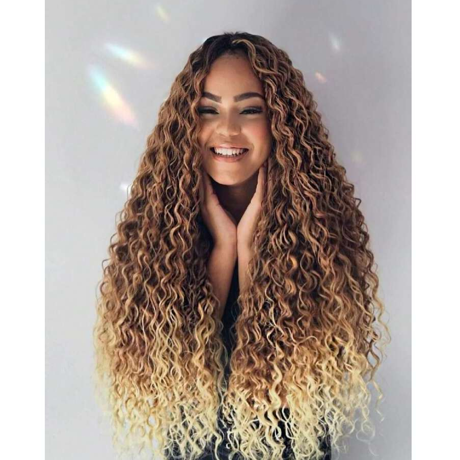 Cabelo Bio Vegetal Selena - Cor TT4/T30B/24B cabelo orgânico cabelo entrelace