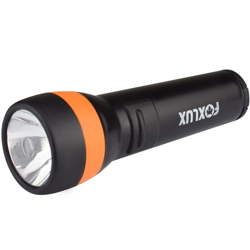 Lanterna Grande a Pilha RESISTENTE 18,5cm com 01 LED em ABS Foxlux