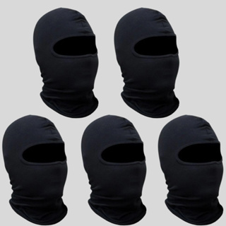 Kit 5 Touca Ninja Balaclava Toca UV+50 Proteção Solar Térmica Motoqueiro Motoboy touca preta em Oferta na Shopee
