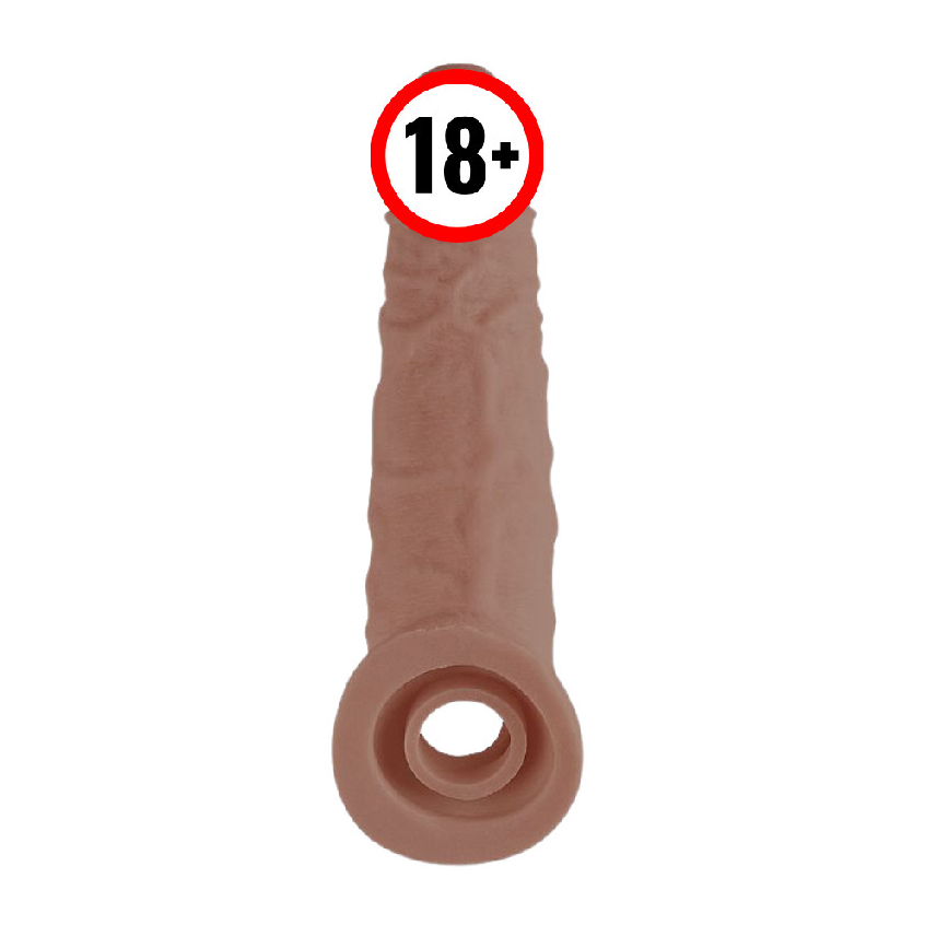 Capa Peniana Realista 20cm Pele Morena Cyberskin