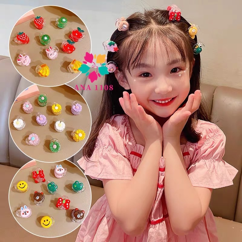 KIT 12 pcs de Prendedores/Piranhas Fofos Infantil com Desenho para Crianca Fofo / Acessórios De Cabelo — imagem 2 de 2