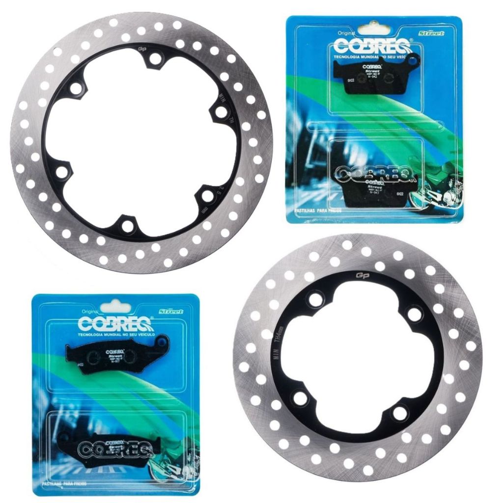 Kit Discos de Freio Nx 400 Falcon + Pastilhas Cobreq em Oferta na Shopee