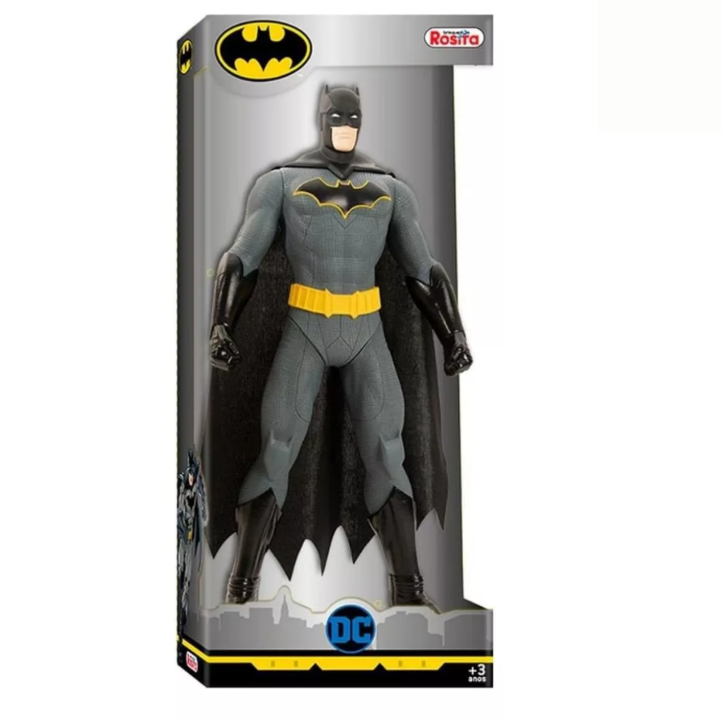 Boneco Super Herói Grande Original Batman Super Man Flash 45 cm ROSITA DC COMICS