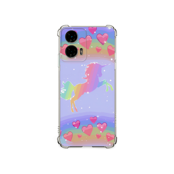 Capa para Motorola Moto G24 Moto G24 Power Tpu desenhos Unicórnio místico com proteção de borda
