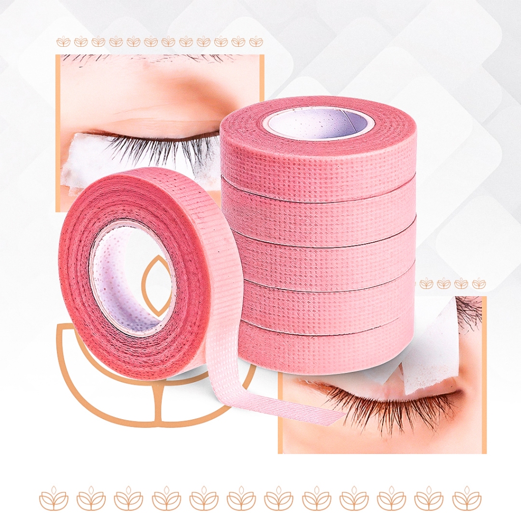 5 Fitas Transpore/Micropore Rosa Antialérgica Para Extensão E Alongamento De Cílios 9m
