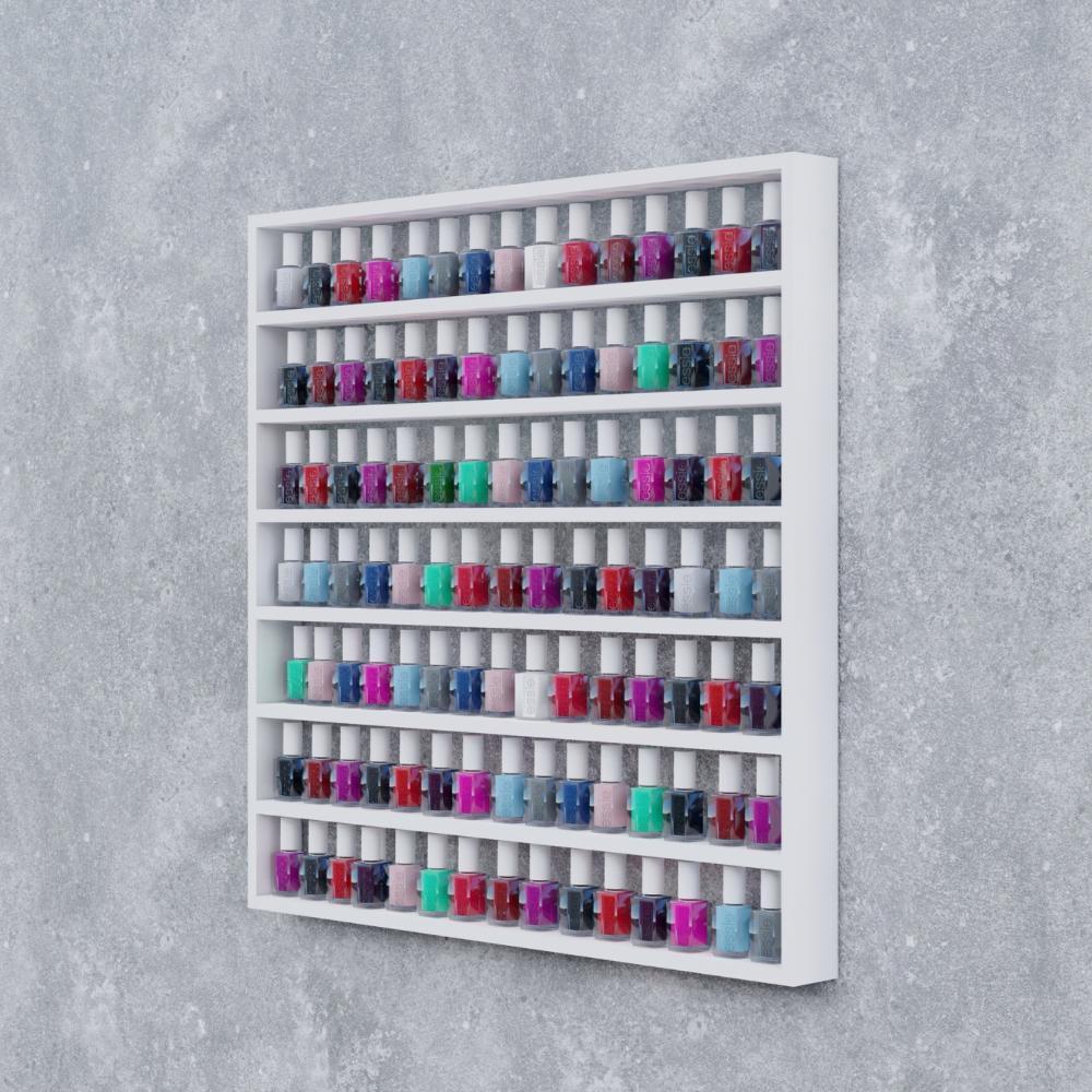 Nicho Organizador Expositor Para Esmaltes 7 Prateleiras Para Salão de Beleza Studio Nail Designer Estética Cabeleireiro