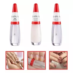 Impala - Kit 3 esmaltes Óleo Secante + Base Seda + Super Brilho