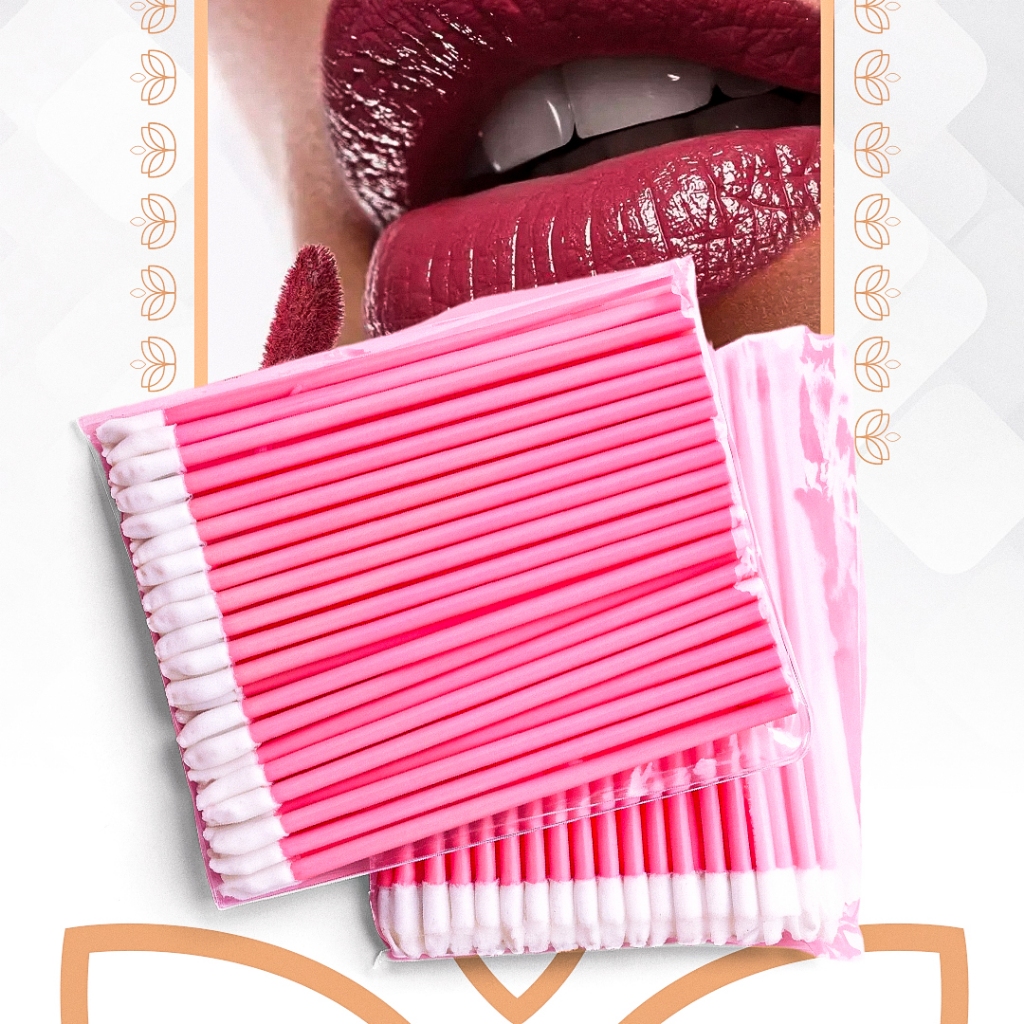 100 Pincel Aplicador Batom Descartável Gloss Maquiagem Sobrancelha Limpeza Cílios em Oferta na Shopee