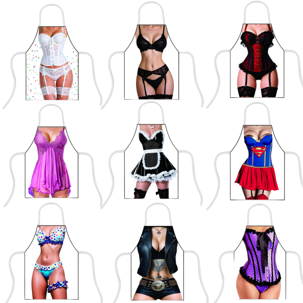 Avental Divertido Despedida de Solteira Mulher Chá de Cozinha - Chá de lingerie - cozinha