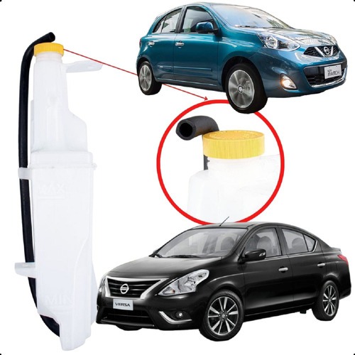 Reservatorio De Agua Do Radiador Nissan Versa E March  1.0 E 1.6 2010 2012 2013 2014 2015 2016 2017 em Oferta na Shopee