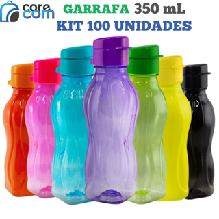 Kit 100 Garrafa Squeeze 350 mL- Garrafa de Água em Oferta na Shopee