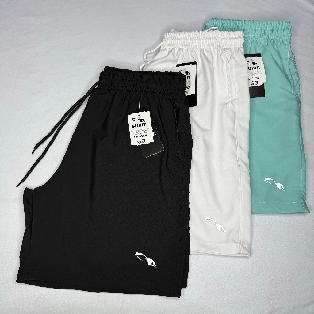 Shorts em Elastano Masculino Subit Fitness Musculação Bermuda de Academia