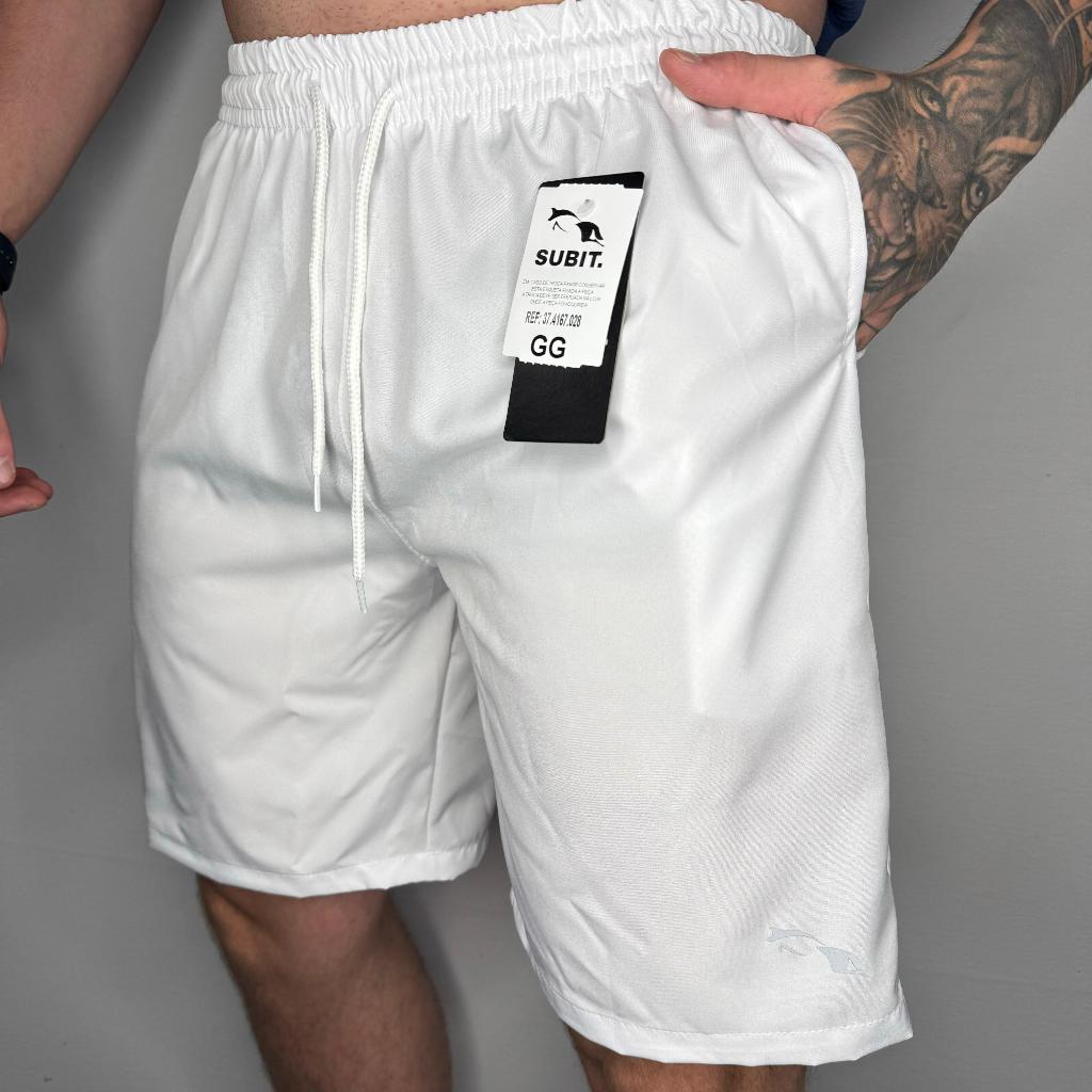 Shorts Bermudas Liso Lisa Masculino Tactel elastano Básico Academia Treino Subit