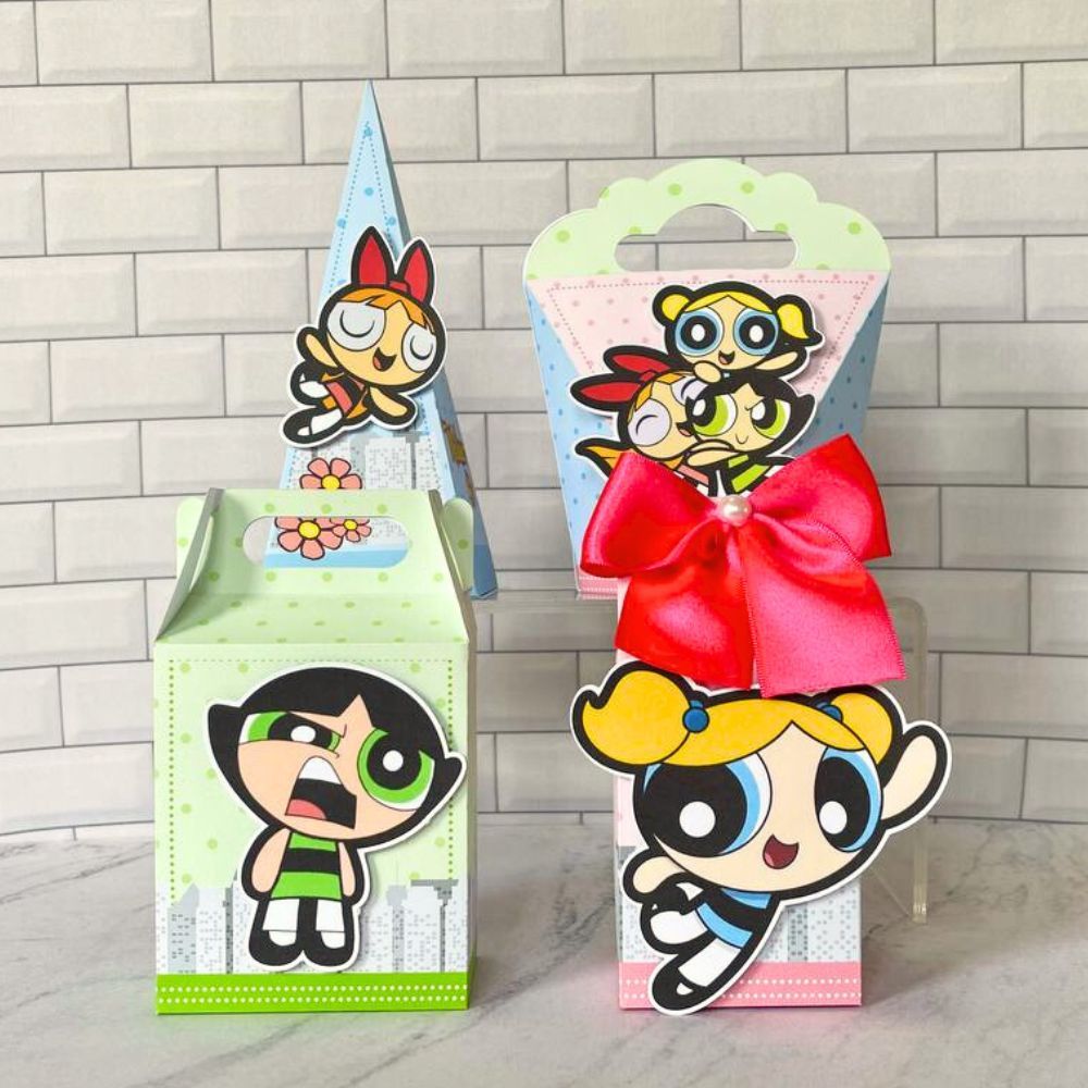 kit festa de aniversário Meninas Super Poderosas - lembrancinha - festa infantil - caixinha personalizada - Envio Rápido