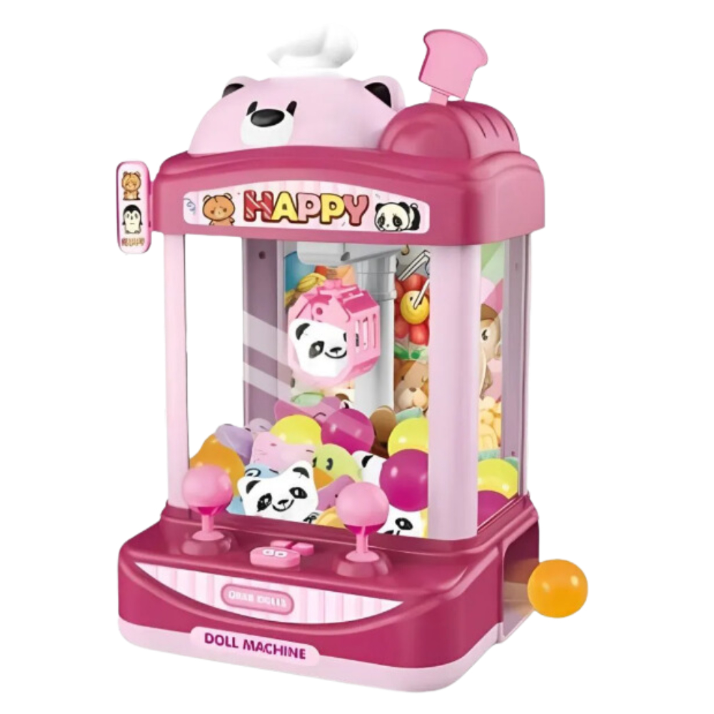 Mini Máquina Grab Dolls Grua Pega Pelúcias E Bolinhas