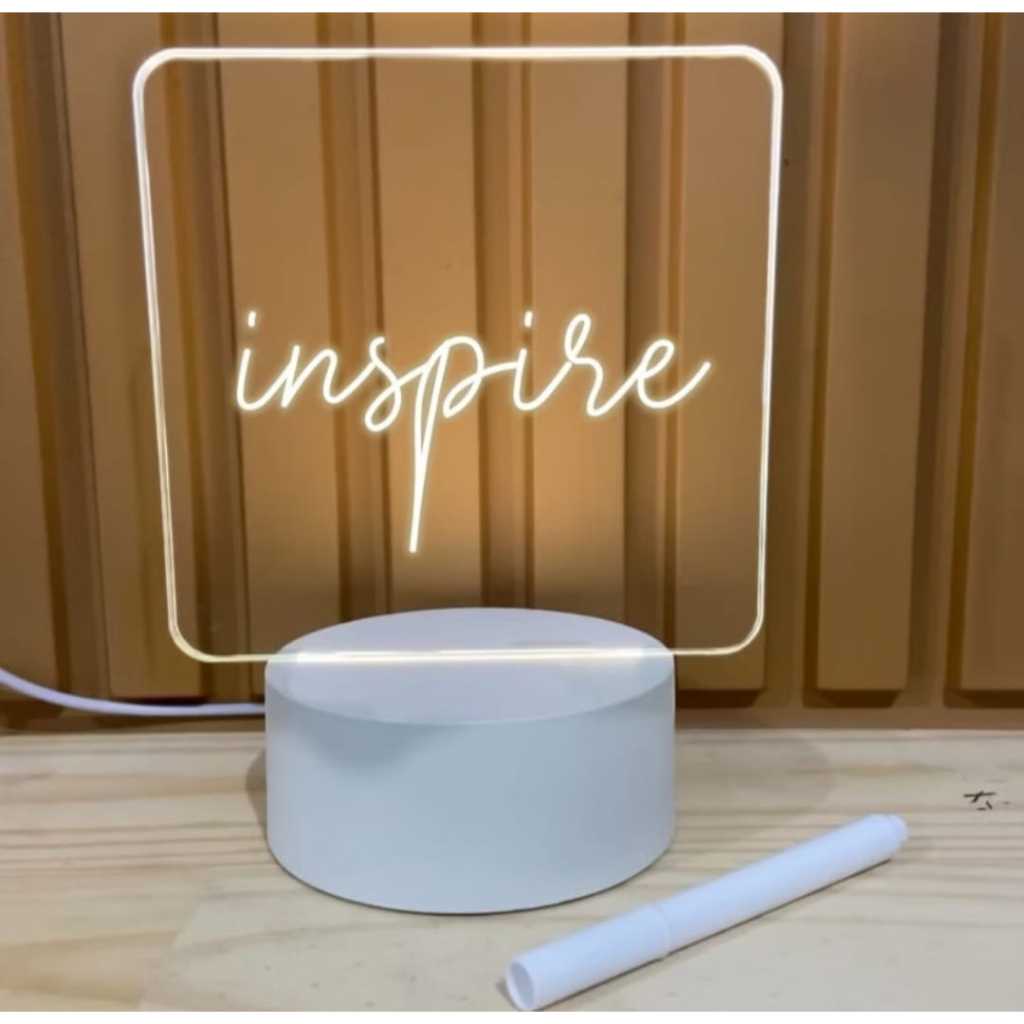 HYQ1969 Abajur Luminária lousa LED multicolor 3D Luminária De Mesa Noturna De Led 3d Criativa