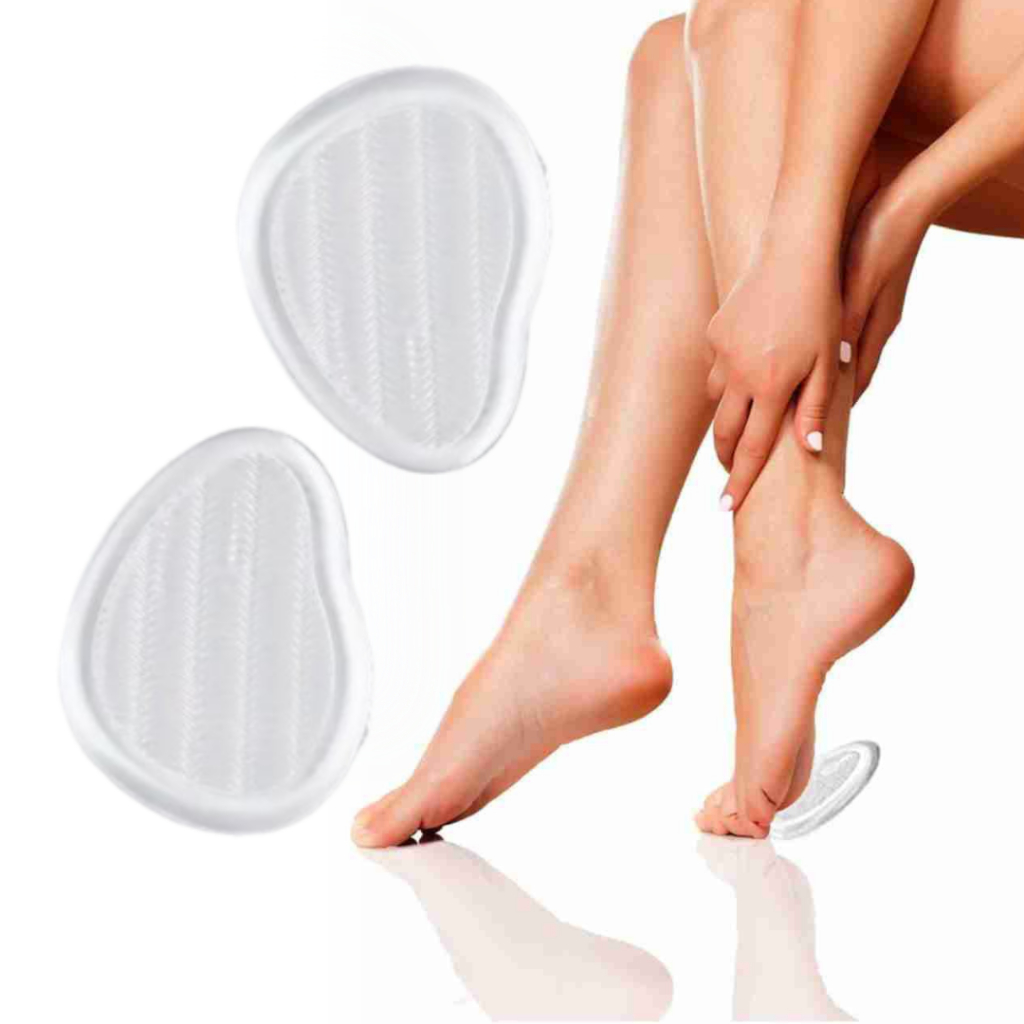 Par Palmilha Protetor Planta dos Pés Metatarso Silicone Adesivo Reutilizável