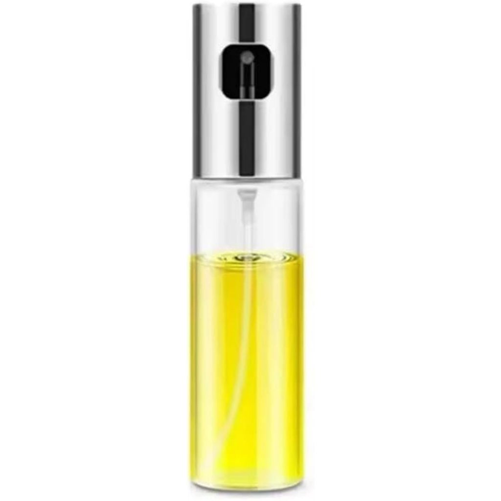 Borrifador  Galheteiro Culinário para Azeite de Oliva, Óleo, Shoyo, Vinagre - Inox e Vidro 100ml