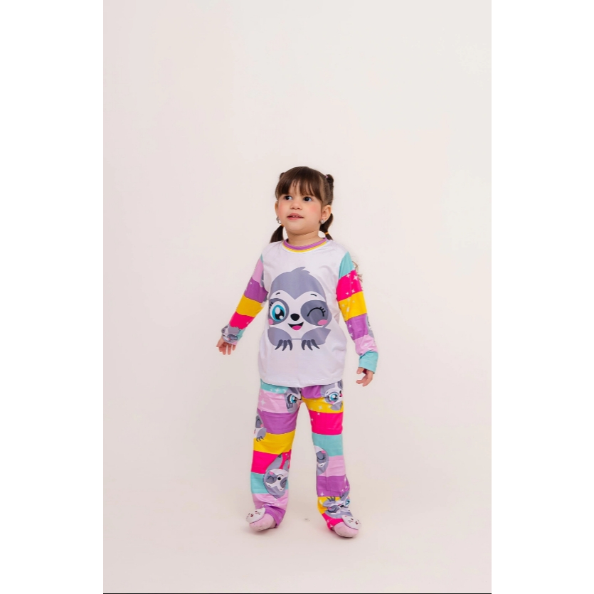 Pijama Menina Longo Bicho Preguiça